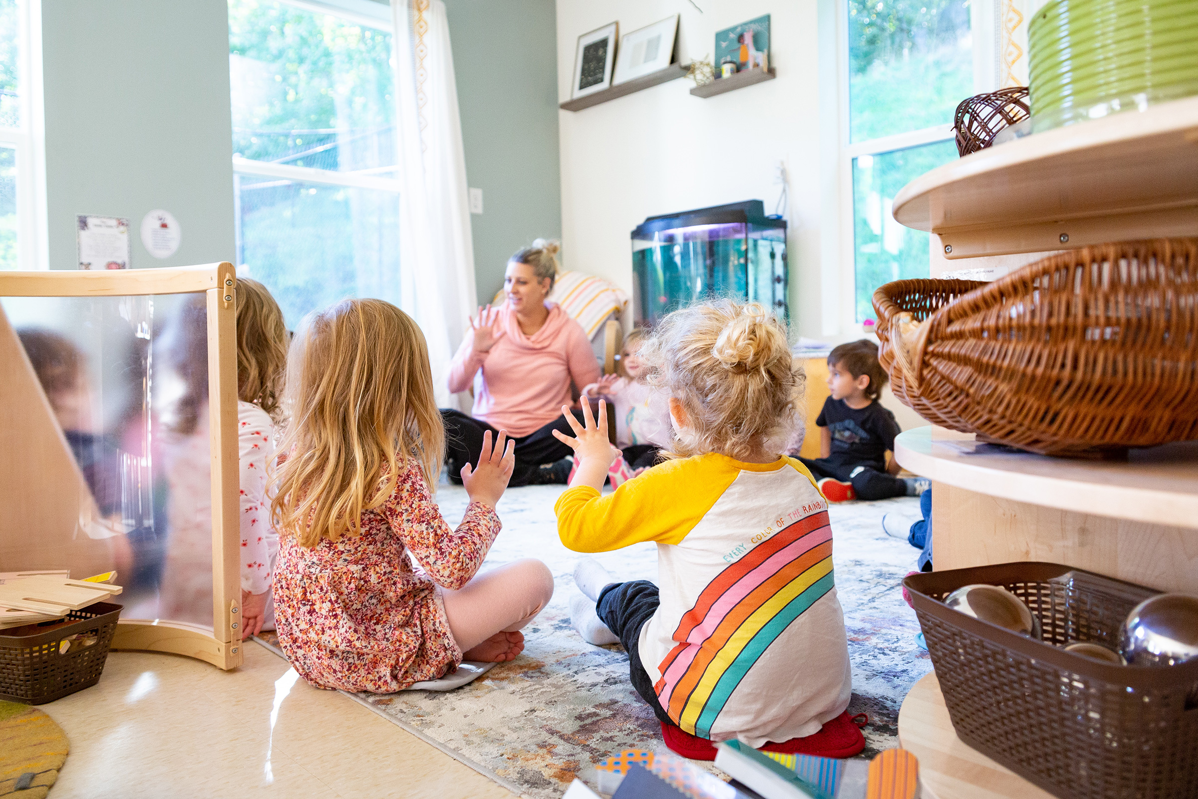 CDC kids learning from teacher